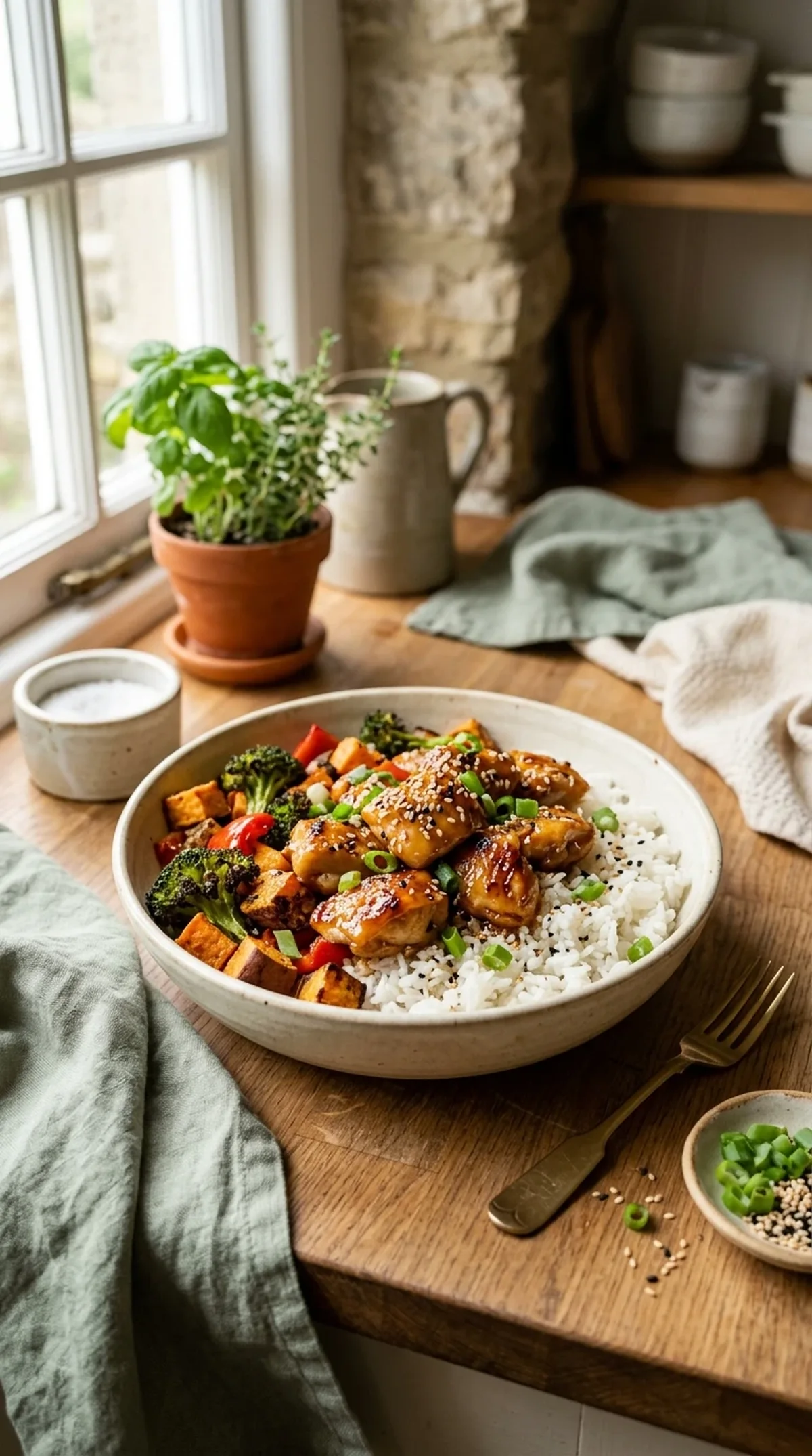 Honey Garlic Chicken Bowl