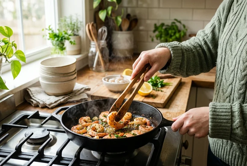 Cook the Shrimp.